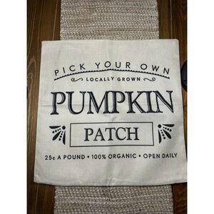 Autumn fall pumpkin throw pillow case cover 17 x 17 New